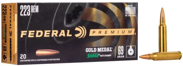 .223 Rem Federal Gold Medal BTHP 69 gr - Precision Target Ammo | 20 Rounds