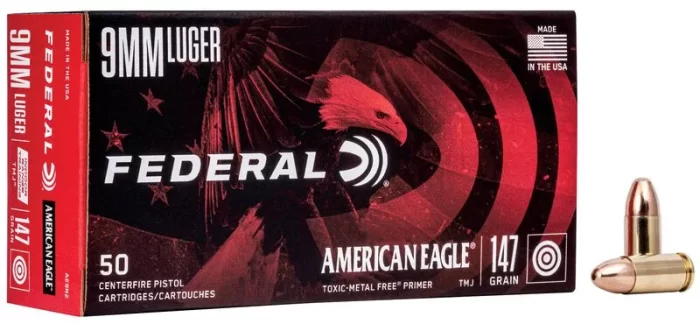 9mm Federal American Eagle FMJ 147 gr