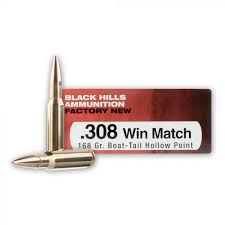 Black Hills Match 308 Win HPBT 168 gr