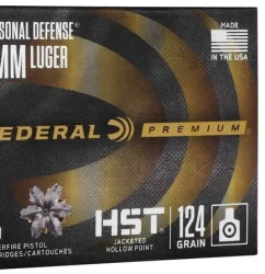 9mm Federal Premium HST JHP 124 gr