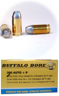 Buffalo Bore .380 ACP +P 90 gr JHP