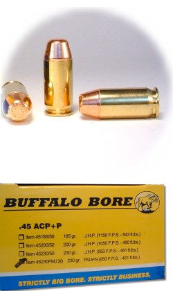 Buffalo Bore .45 ACP +P 230 gr JHP