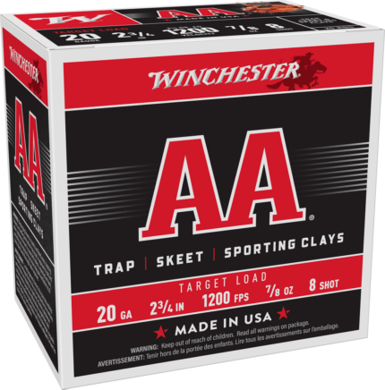 Winchester AA Target 20 Gauge 2 3-4 8 Shot