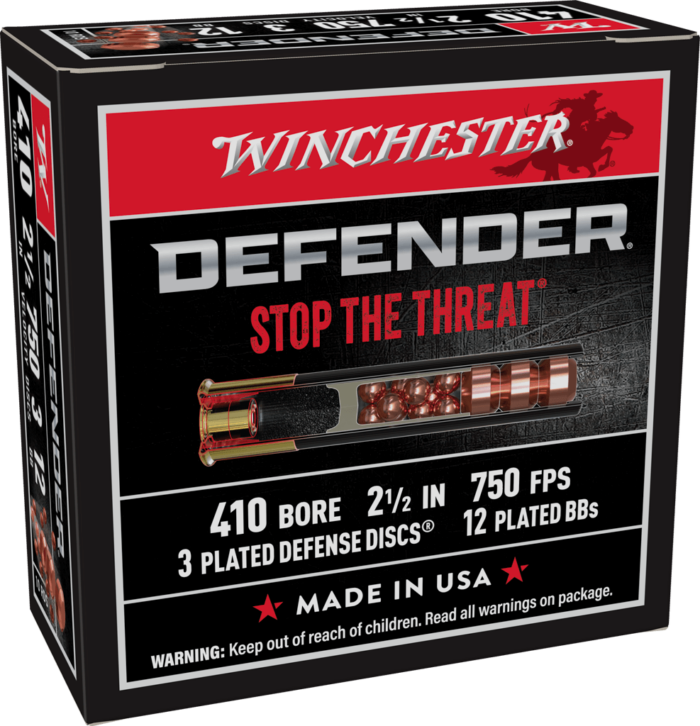 Winchester PDX1 Defender .410 Bore 2 1/2" – 3 Discs & 12 BBs for Ultimate Home Defense