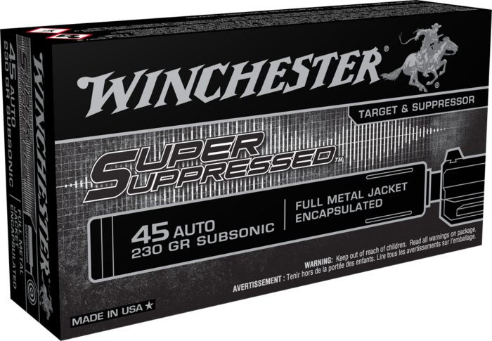 Winchester Super Suppressed .45 ACP 230 gr FMJ