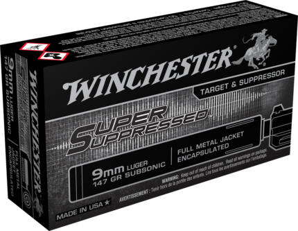 Winchester Super Suppressed 9mm 147 gr FMJ