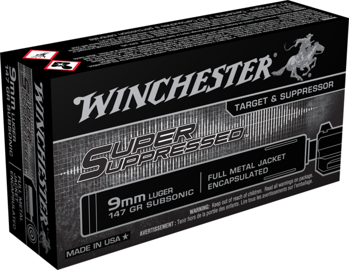 Winchester Super Suppressed 9mm 147 gr FMJ